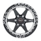 Weld S909 20x10 Ventura 6 Beadlock 6x135 ET38 BS7.00 Gloss BLK MIL DIA 87.1