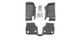 BedRug 07-10 Jeep JK 2Dr Front 3pc BedTred Floor Kit (Incl Heat Shields)