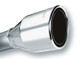Borla 2.5in Inlet 4.5in Round Rolled Angle Cut Phantom X 7.75in Long Embossed Universal Exhaust Tips