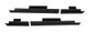 Bushwacker 99-16 Ford F-250 Super Duty Crew Cab Trail Armor Rocker Panel / Sill Plate Cover - Black