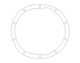 Cometic Ford 9in .020in Rubber Coated Stainless Differential Cover Gasket - 10 Bolt