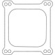 Cometic Holley 4 Barrel 4150 Style .047in Fiber Carburetor Gasket - 4.500in x4.500in - Open Plenum
