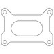 Cometic Holley 2 Barrel 500 CFM .039in Fiber Carburetor Gasket - 3.640in x 1.750in - Open Plenum