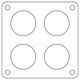 Cometic Holley Dominator 4-Hole .060in Fiber Carburetor Gasket - 2.00in Holes