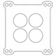 Cometic Carter AFB Holley 4 Barrel .039in Fiber Carburetor Gasket - 4-Hole - Double Drilled