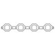 Cometic Ford 351 Windsor .064in AM Exhaust Header Gasket Set - With Dart Heads