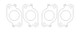 Cometic VW 1.8L 16V 85-96 Exhaust Set .030 inch MLS Head Gasket 1.525 inch Round Port