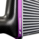 No Longer Available - Mishimoto Universal Carbon Fiber Intercooler - Matte Tanks - 525mm Gold Core - C-Flow - G V-Band