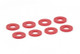 Daystar D-Ring Shackle Washers Set of 8 Red