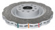 DBA 12-13 Volkswagen Golf R 2.0L Front 4000 Series Cross Drilled Rotor w/Silver Hat