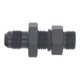 DeatschWerks 6AN O-Ring Male to 6AN Male Flare Bulkhead Include Nut - Anodized Matte Black