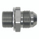 DeatschWerks 8AN Male Flare to M18 X 1.5 Male Metric Adapter (Incl Washer) - Anodized Matte Black