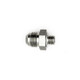 DeatschWerks 8AN Male Flare to M12 X 1.5 Male Metric Adapter (Incl Washer) - Anodized Matte Black