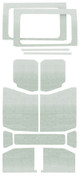 DEI 18-23 Jeep Wrangler JL 4-Door Boom Mat Complete Headliner Kit - 13 Piece - White