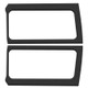 DEI 18-23 Jeep Wrangler JL 2-Door Boom Mat Rear Side Window Trim - 2 Piece - Black Leather Look