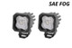 Diode Dynamics Stage Series C1 LED Pod - White SAE Fog Standard WBL (Pair)