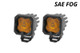 Diode Dynamics Stage Series C1 LED Pod - Yellow SAE Fog Standard ABL (Pair)