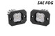 Diode Dynamics Stage Series C1 LED Pod - White SAE Fog Flush WBL (Pair)