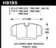 Hawk DTC-80 87-91 BMW 325i Front Race Brake Pads