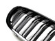 BMW F10 Gloss Black Double Slat Grilles - BM-0067-DS-GB