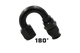 Aeromotive PTFE Hose End - AN-08 - 180 Deg - Black Anodized