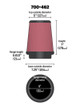 Airaid Universal Air Filter - Cone 6 x 7-1/4 x 5 x 7 700-462