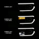 ANZO 2007-2014 Toyota Tundra Projector Light Bar H.L Black Amber(Led High Beam) (Halogen Version)
