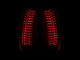 ANZO 2007-2014 Chevrolet Suburban LED Taillights Red/Clear - Escalade Look