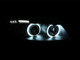 ANZO 2006-2008 BMW 3 Series E90-E91 Projector Headlights w/ Halo w/ LED Bar Black (CCFL)