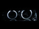 ANZO 1992-1998 BMW 3 Series E36 Projector Headlights w/ Halo Chrome G2 1 pc