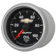 AutoMeter Gauge Oil Press 2-1/16in. 100PSI Digital Stepper Motor Chevy Gold Bowtie