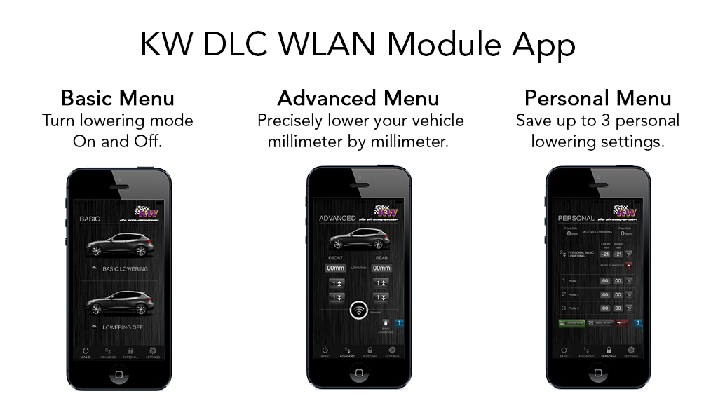 KW DLC Phone App available with DLC WLAN Module