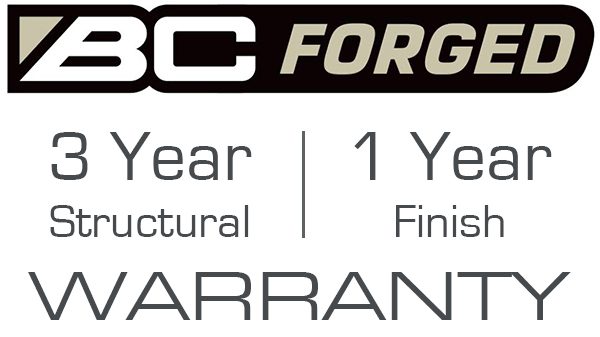 BC Forged Wheels Warranty 3 year structural 1 year finish