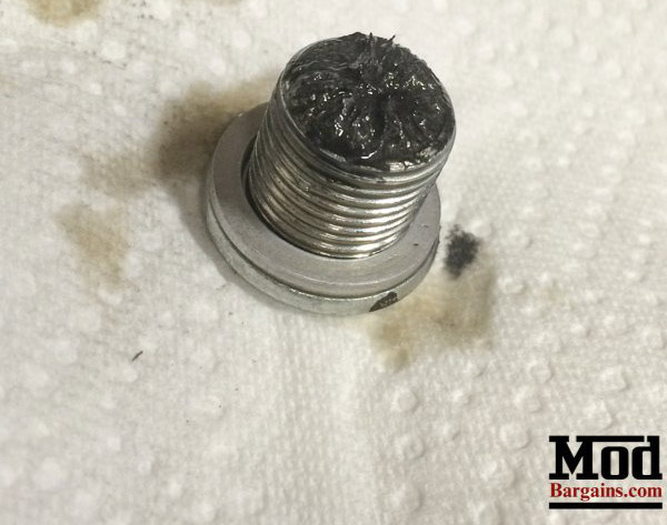 Drain plug with particles from transmission on FRS and BRZ motul oil change