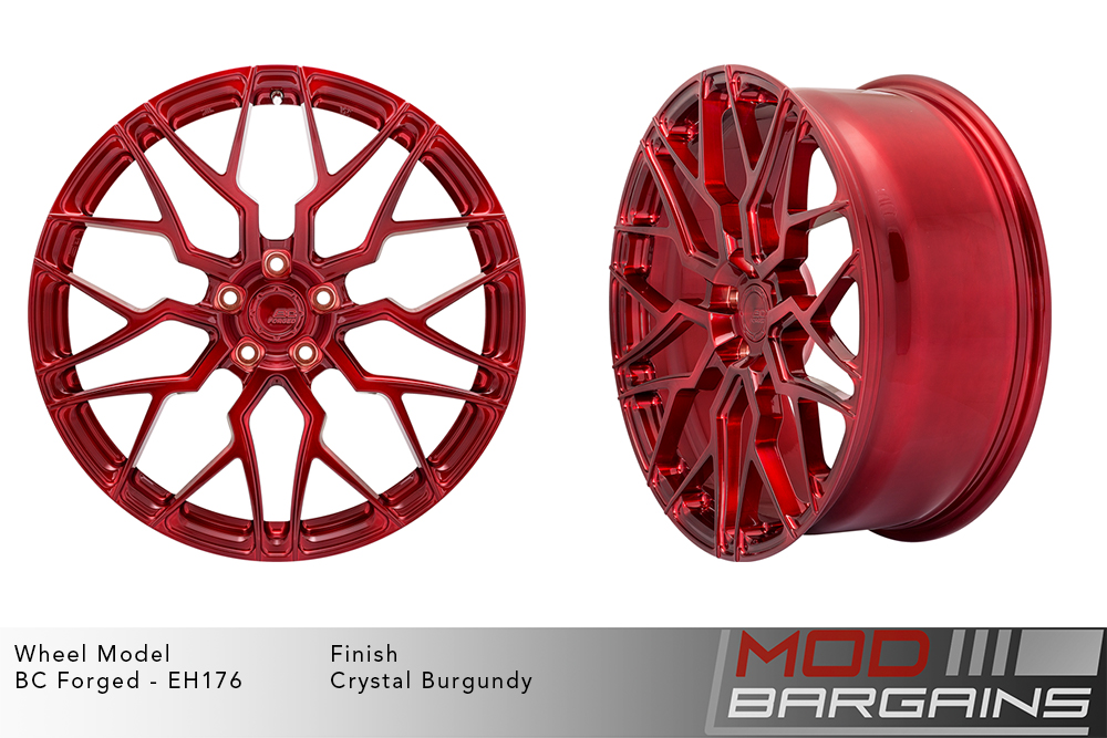 BC Forged EH176 Multi-Mesh Wheels Brushed Red Crystal Burgundy