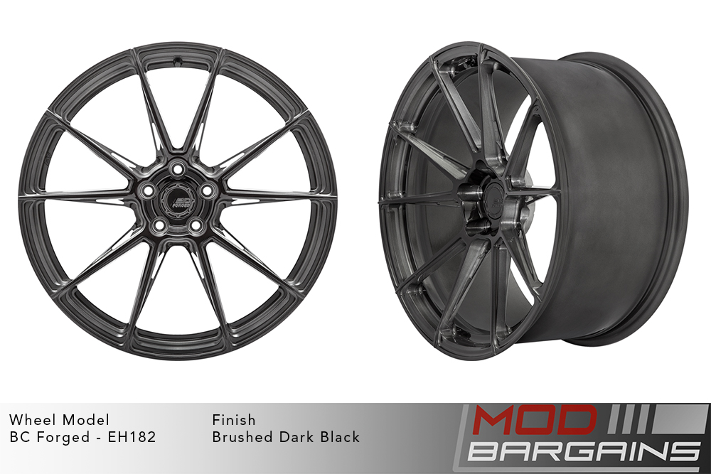 BC Forged EH182 10 Spoke Wheels Brushed Dark Black