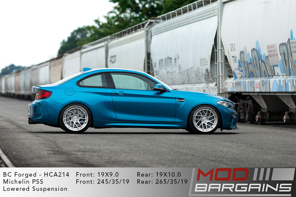 Blue BMW F87 M2 on 19 in BC Forged HCA214 Wheels