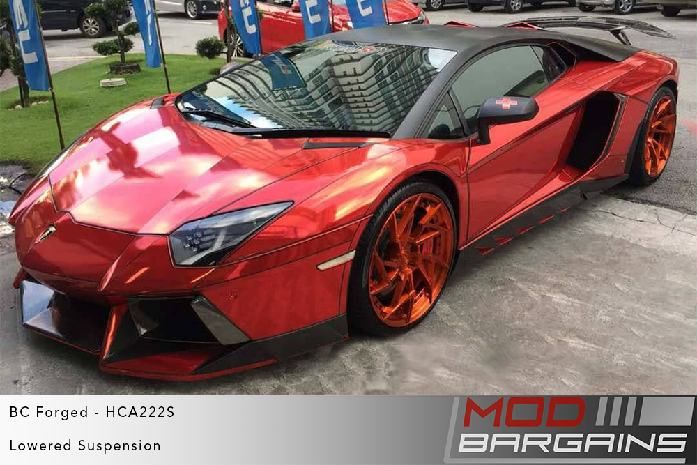 Orange Lamborghini Aventador on BC Forged HCA222S Wheels