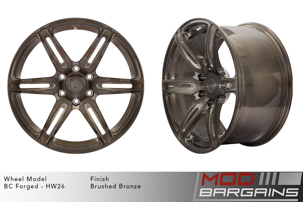 BC Forged HW26 Split 6 Spoke Brushed Bronze Wheels