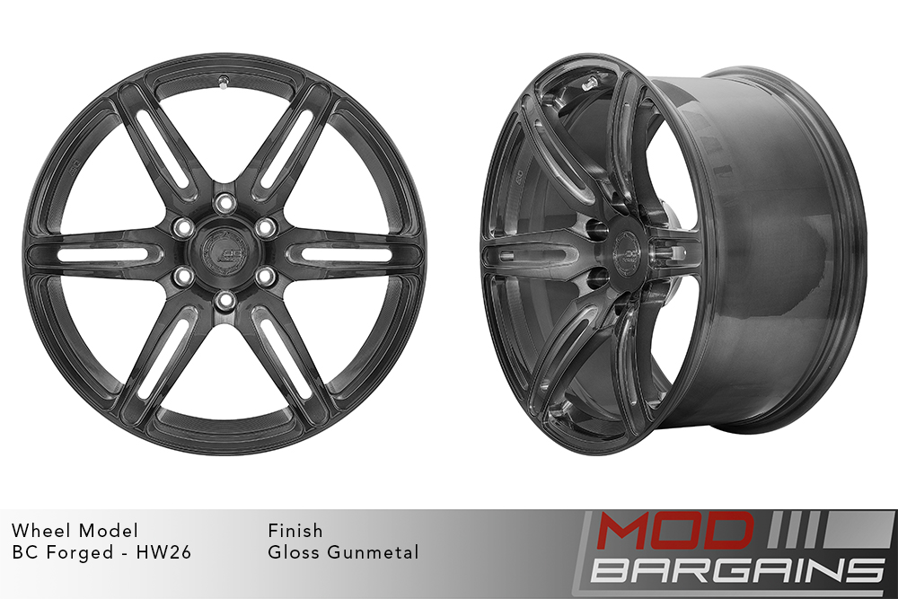 BC Forged HW26 Split 6 Spoke Gloss Gunmetal