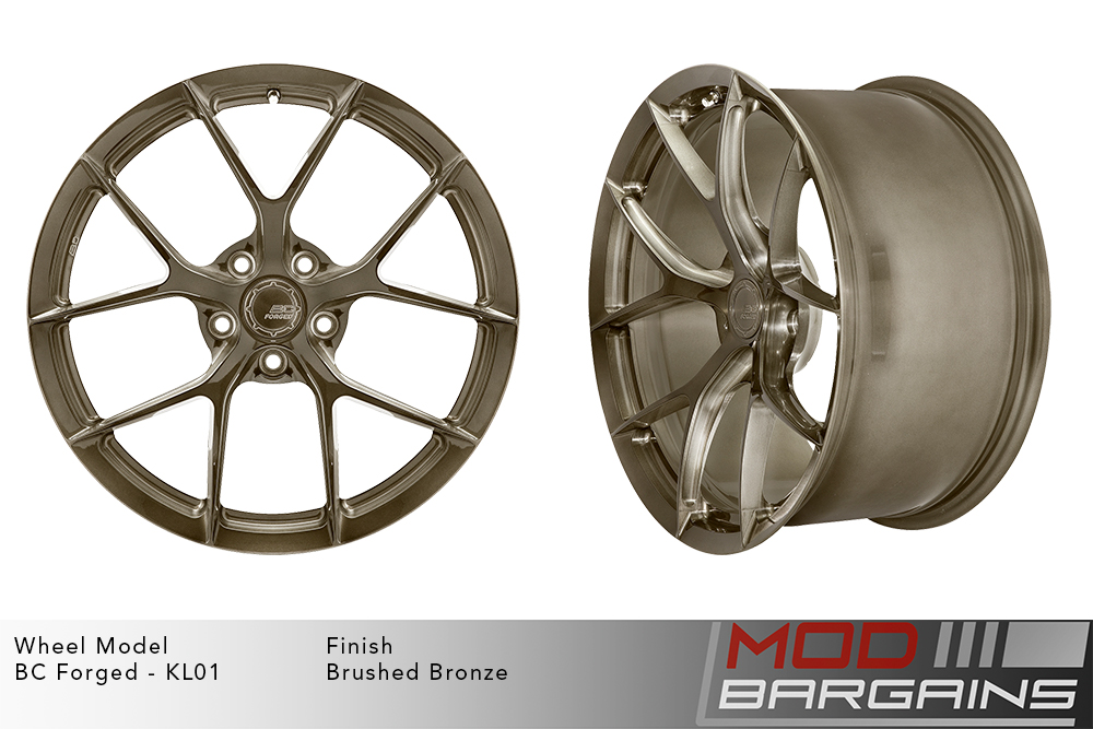 BC Forged KL01 Split 5 Spoke Wheels Brushed Bronze