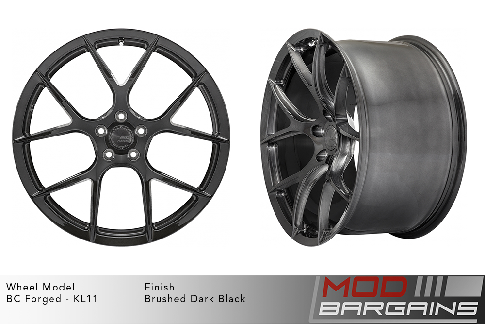 BC Forged KL11 Split 5 Spoke Brushed Dark Black Wheels