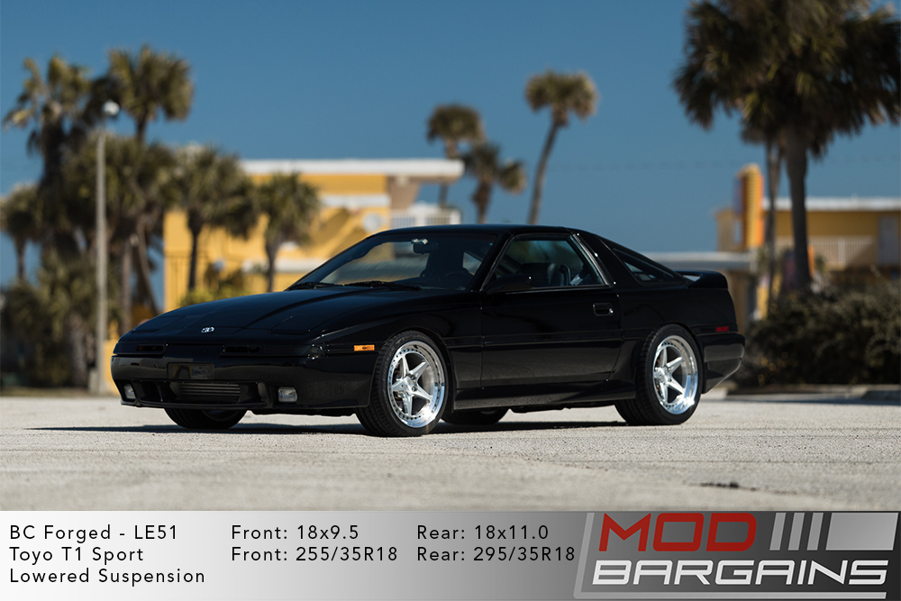 Black Toyota MK3 Supra on 18 in BC Forged LE51 Wheels
