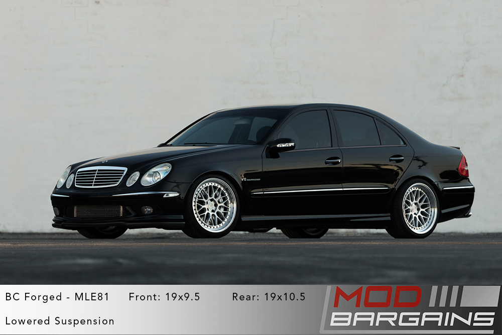 Black Mercedes W211 E55 AMG on 19 in BC Forged MLE81 Wheels