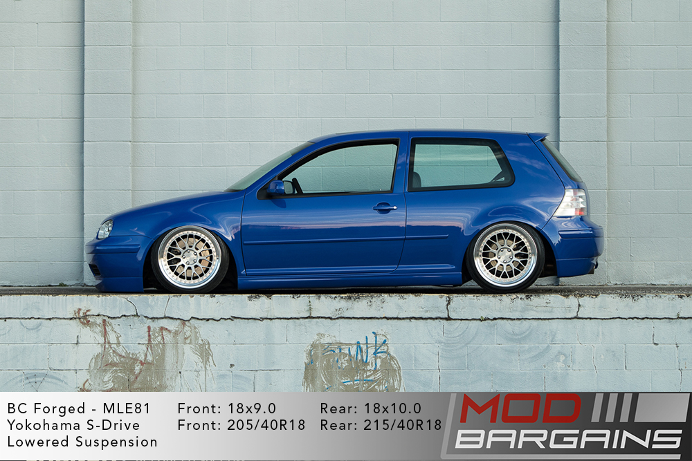 Blue MK4 GTI on 18 in BC Forged MLE81 Wheels