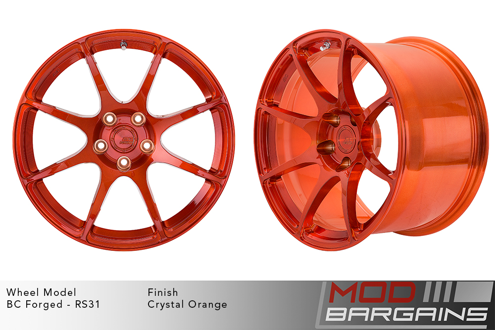 BC Forged RS31 Split 5 Spoke Wheels Brushed Red