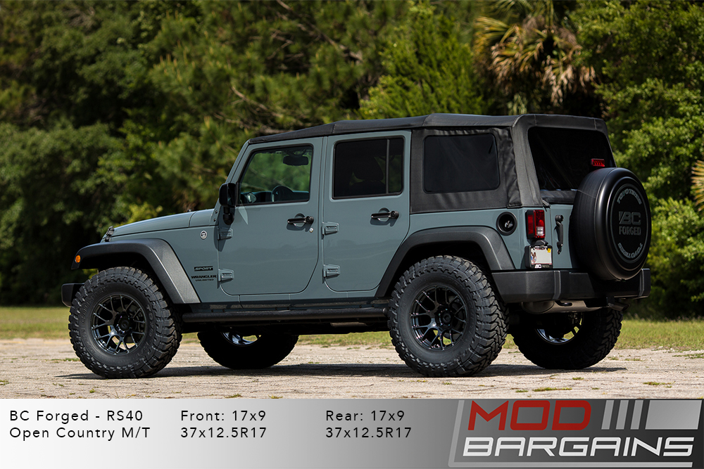 Jeep Wrangler BC Forged RS40 Black Wheels