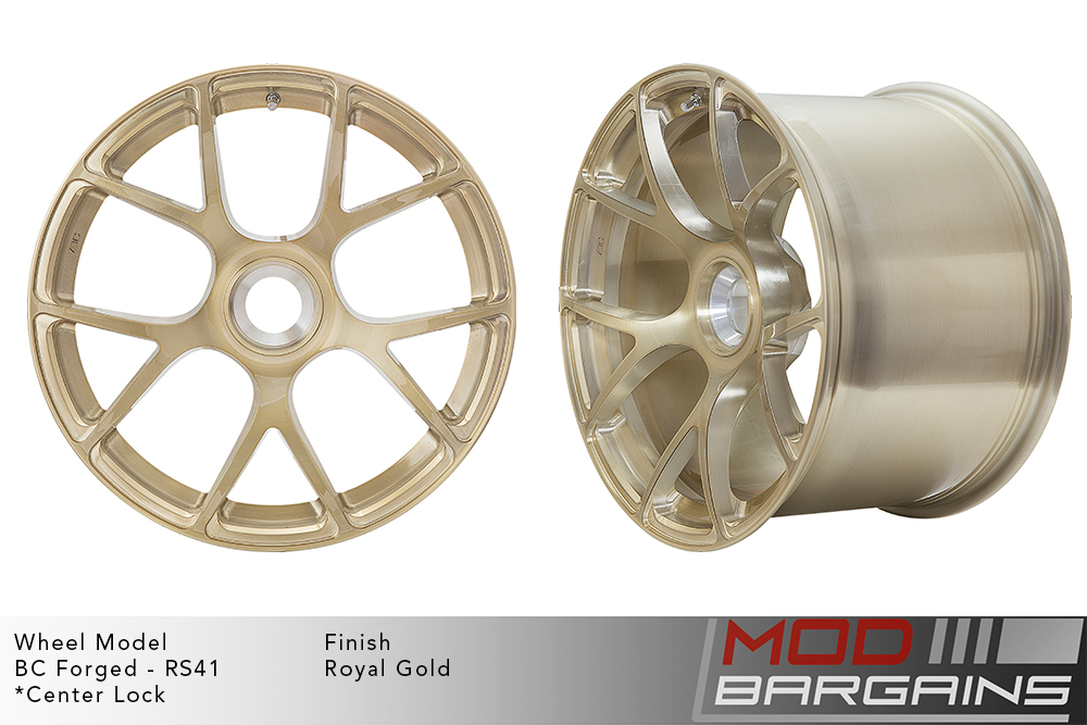 BC Forged RS41 Split 7 Spoke Wheels Brushed Royal Gold