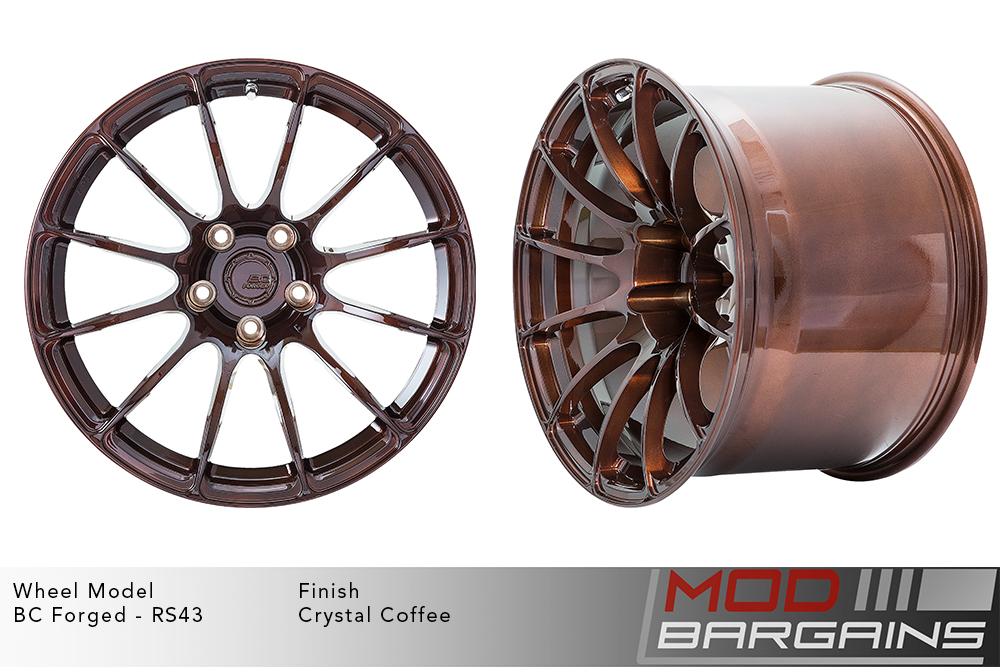 BC Forged RS43 12 Spoke Wheels Brushed Brown Crystal Coffee