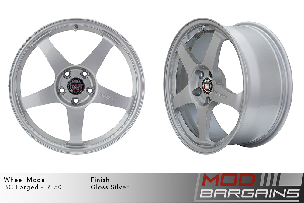 BC Forged RT50 5 Spoke Wheels Gloss Silver